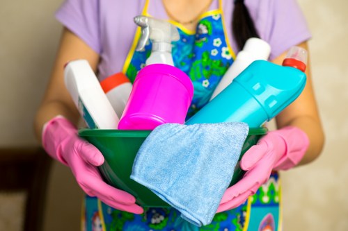 Sanitized bathroom prepared for Airbnb guest check-in