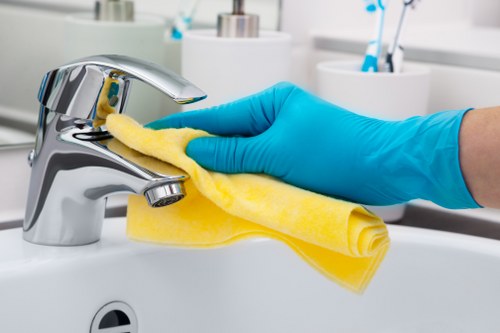 Deep cleaning a bright home interior