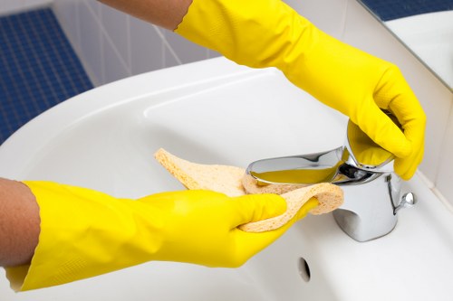 Home mattress cleaning supplies including baking soda and spray bottle
